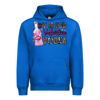 Cobalt V is For Valentine Vodka Urban Hoodie - CowhideDigitalArt
