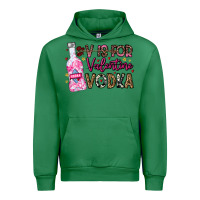 Emerald V is For Valentine Vodka Urban Hoodie - CowhideDigitalArt