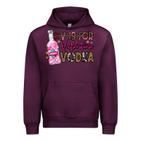 Mauve Wine V is For Valentine Vodka Urban Hoodie - CowhideDigitalArt