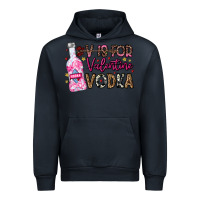 Navy V is For Valentine Vodka Urban Hoodie - CowhideDigitalArt