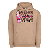 Pigment Burro V is For Valentine Vodka Urban Hoodie - CowhideDigitalArt