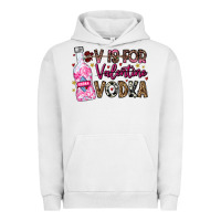 Pigment Lunar Rock V is For Valentine Vodka Urban Hoodie - CowhideDigitalArt