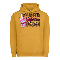 Pigment Peanut Butter V is For Valentine Vodka Urban Hoodie - CowhideDigitalArt