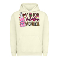 Pigment Pistachio V is For Valentine Vodka Urban Hoodie - CowhideDigitalArt