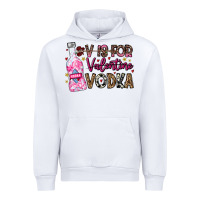 White V is For Valentine Vodka Urban Hoodie - CowhideDigitalArt