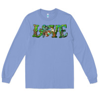 Colony Blue love with shamrock Long Sleeve Tee - RanaPortraitStore