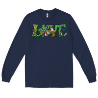 Navy love with shamrock Long Sleeve Tee - RanaPortraitStore
