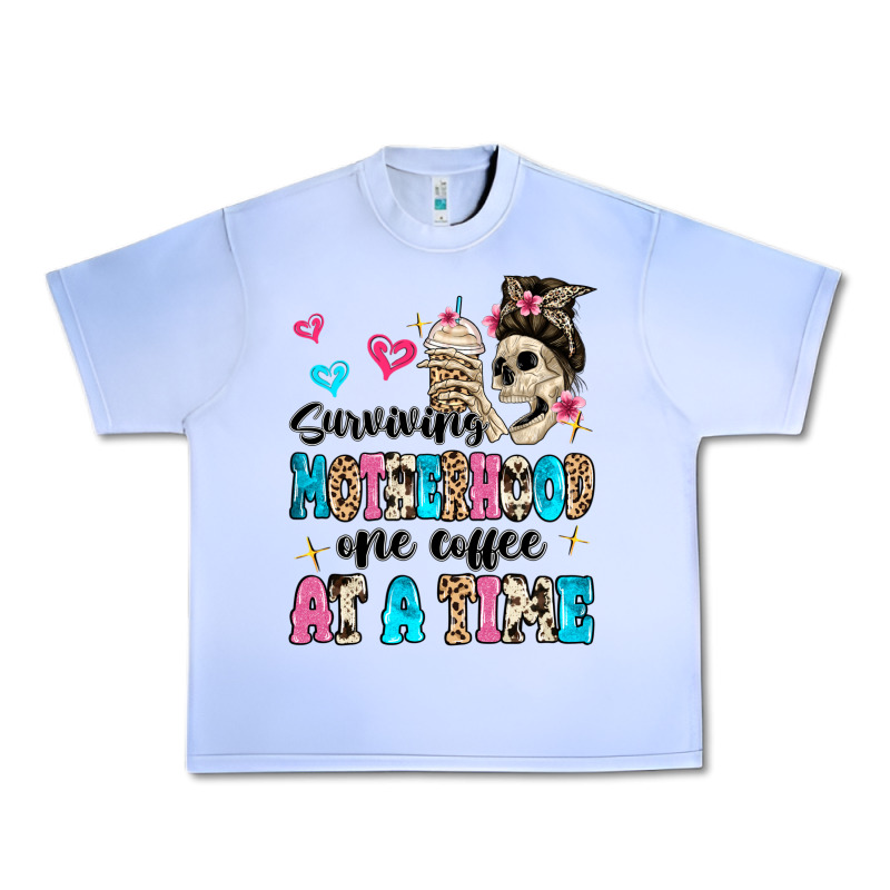 Surviving Motherhood One Coffee At A Time Urban Heavy Tee by MaliasSmallBusiness | Teevron