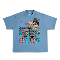 Pebble Blue surviving motherhood one coffee at a time Urban Heavy Tee - MaliasSmallBusiness