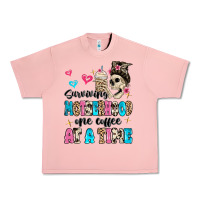Salmon surviving motherhood one coffee at a time Urban Heavy Tee - MaliasSmallBusiness