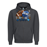 Smoke Touchdown season American Football blue team color Zipper Hoodie - HowdyJamesFarm