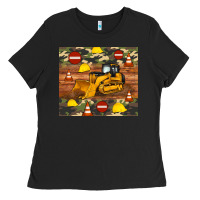 Black bulldozer camouflage tumbler Ladies Tee - Artiststas
