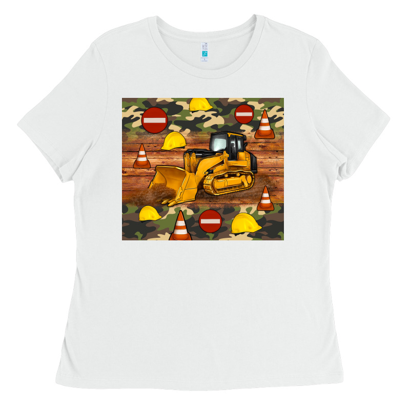 Bulldozer Camouflage Tumbler Ladies Tee by Artiststas | Teevron