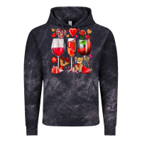 Cloud Black valentines day wine glasses Vintage Hoodie - NancyCooperArtShop