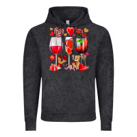 Vintage Black valentines day wine glasses Vintage Hoodie - NancyCooperArtShop