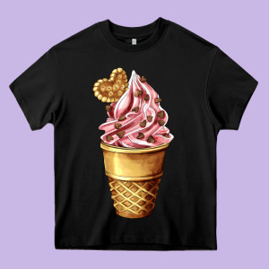 Ice Cream Fast Food Heavy Core Tee Designed By Adodesignshop