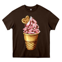 Chocolate Brown ice cream fast food Heavy Core Tee - AdoDesignShop