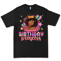 Black birthday princess with afro girl Premium Tee - NancyCooperArtShop