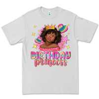 Dove Grey birthday princess with afro girl Premium Tee - NancyCooperArtShop