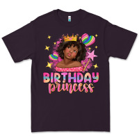 Plum birthday princess with afro girl Premium Tee - NancyCooperArtShop