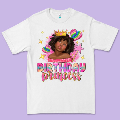 Birthday Princess With Afro Girl Premium Tee Designed By Nancycooperartshop