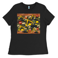 Black excavator camouflage Ladies Tee - Artiststas