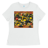 White excavator camouflage Ladies Tee - Artiststas