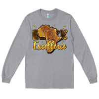 Heather Grey black excellence Long Sleeve Tee - Artiststas