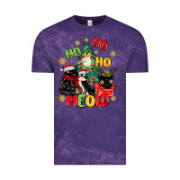 Cloud Purple ho ho ho meow Vintage Tee - MaliasSmallBusiness