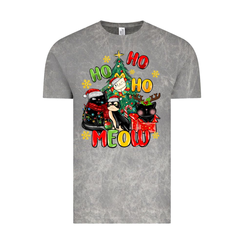 Ho Ho Ho Meow Vintage Tee by MaliasSmallBusiness | Teevron