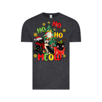 Vintage Black ho ho ho meow Vintage Tee - MaliasSmallBusiness