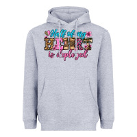 Heather Grey half of my haert is deployed olivia Heavyweight Hoodie - OliviaCreatesArt