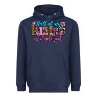 Navy half of my haert is deployed olivia Heavyweight Hoodie - OliviaCreatesArt