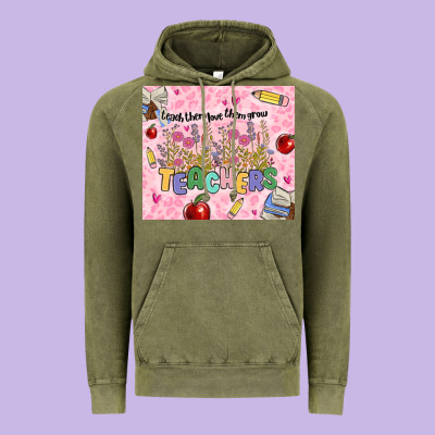 Teachers Teach Them Love Them Grow Vintage Hoodie Designed By Maliassmallbusiness