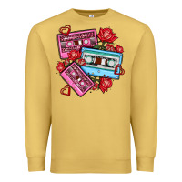 Antique Gold valentines day casette olivia Premium Sweatshirt - OliviaCreatesArt