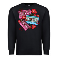 Black valentines day casette olivia Premium Sweatshirt - OliviaCreatesArt