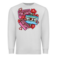 Dove Grey valentines day casette olivia Premium Sweatshirt - OliviaCreatesArt
