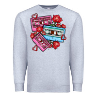 Heather Grey valentines day casette olivia Premium Sweatshirt - OliviaCreatesArt