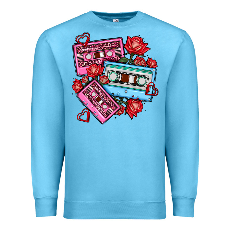 Valentines Day Casette Olivia Premium Sweatshirt by OliviaCreatesArt | Teevron