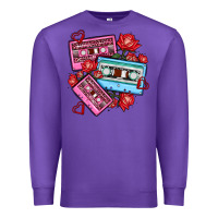 Purple valentines day casette olivia Premium Sweatshirt - OliviaCreatesArt