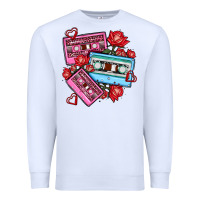 White valentines day casette olivia Premium Sweatshirt - OliviaCreatesArt