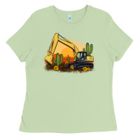 Matcha excavator cactus sunflower sunset Ladies Tee - Artiststas
