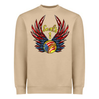 Mushroom angel wings softball Heavyweight Sweatshirt - Jasminsmagicworld