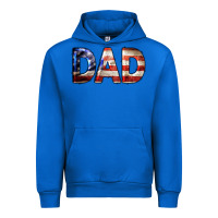 Cobalt American Flag Dad 4th of July Urban Hoodie - LillyAllenDesigns