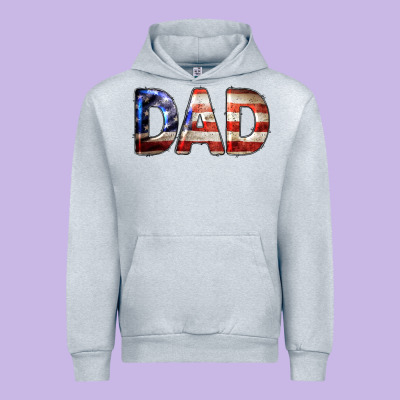 American Flag Dad 4th Of July Urban Hoodie Designed By Lillyallendesigns
