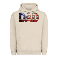 Pigment French Oak American Flag Dad 4th of July Urban Hoodie - LillyAllenDesigns