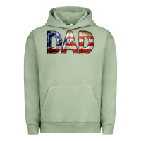 Pigment Oil Green American Flag Dad 4th of July Urban Hoodie - LillyAllenDesigns