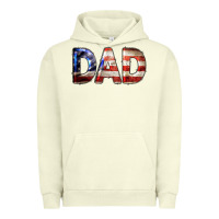 Pigment Pistachio American Flag Dad 4th of July Urban Hoodie - LillyAllenDesigns