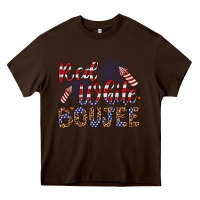 Chocolate Brown red white boujee Heavy Core Tee - Artiststas