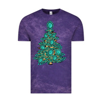 Cloud Purple christmas tree with gemstones Vintage Tee - MaliasSmallBusiness